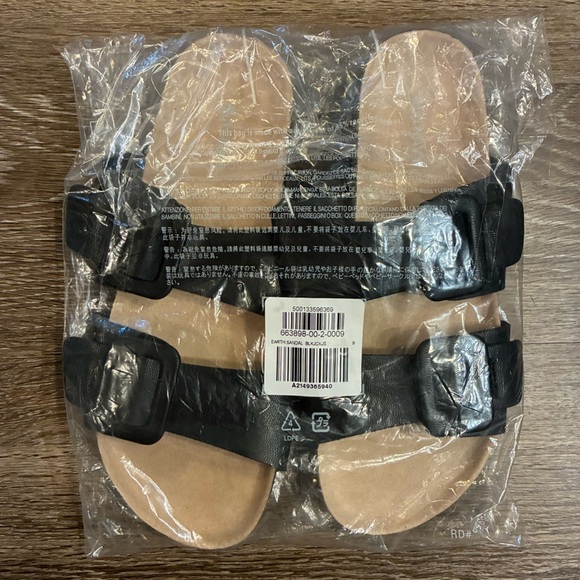 🆕 Old Navy | Double-Strap Earth Sandal in Black Size 9 - Picture 6 of 6